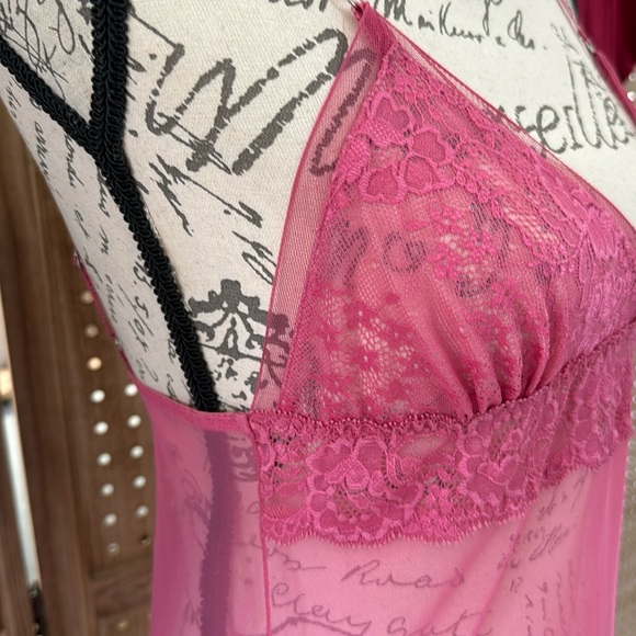 Victoria's Secret y2k Pink Lace See-thru Slip Dress Size Sm 💗 - Picture 5 of 7